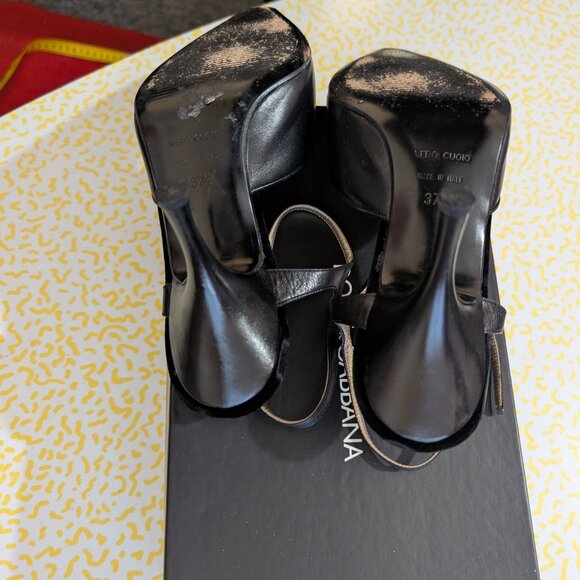 Dolce & Gabbana Pointed Toe Ankle Strap Pumps 37.5 - Picture 9 of 12